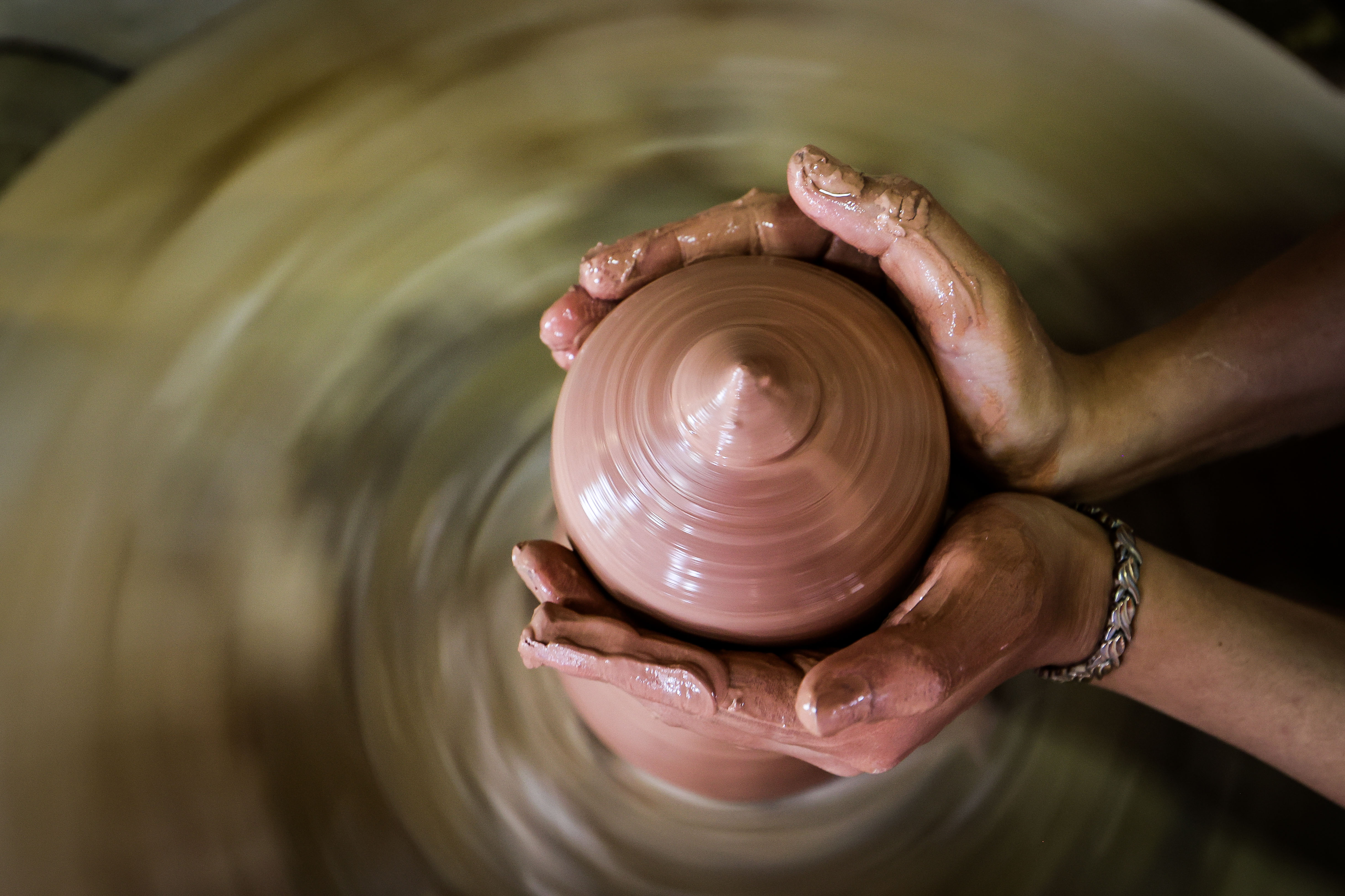 Pottery is on the making in Thanh Ha Pottery Village, Thanh Ha Ward, Hoi An City, Quang Nam Province. Photo: Nguyen Khanh / Tuoi Tre