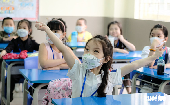 Students attend a class in Hanoi. Photo: Nam Tran/ Tuoi Tre