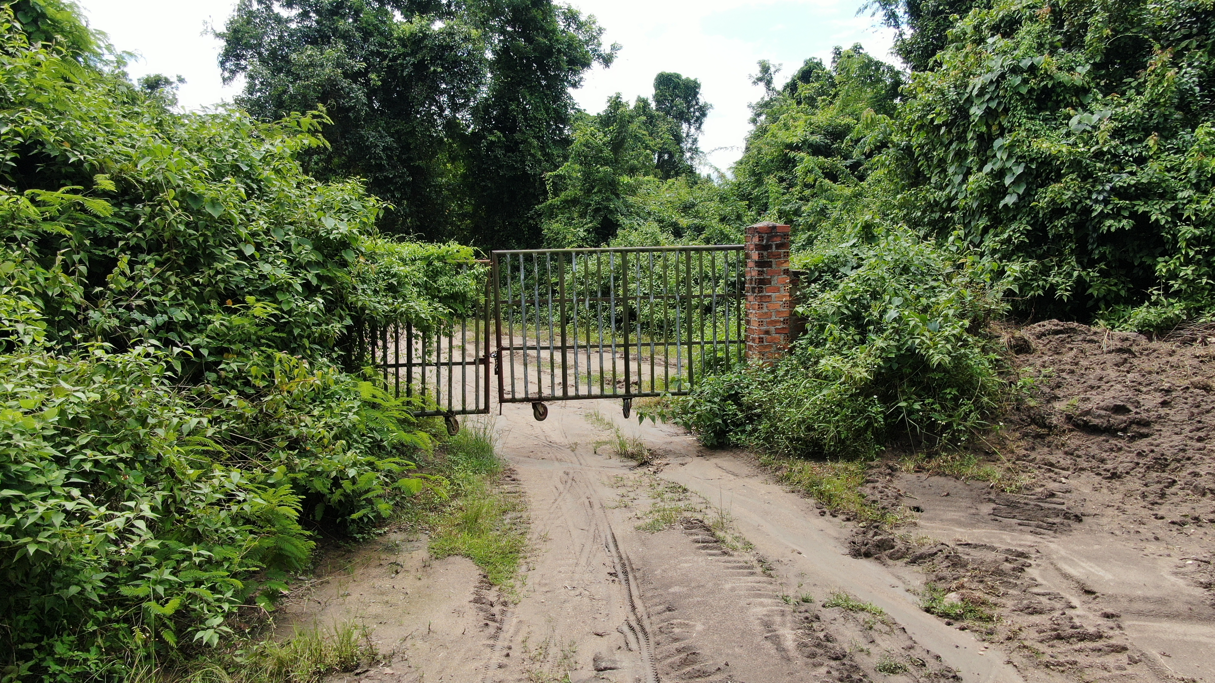A gate at the entrance of Y Luyen Nie Kdam’s farm within the Ea So nature reserve in Dak Lak Province, Vietnam. Photo: Trung Tan / Tuoi Tre