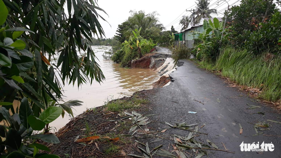 The scene of the incident in Tien Giang Province, southern Vietnam, October 9, 2022. Photo: Hoai Thuong / Tuoi Tre