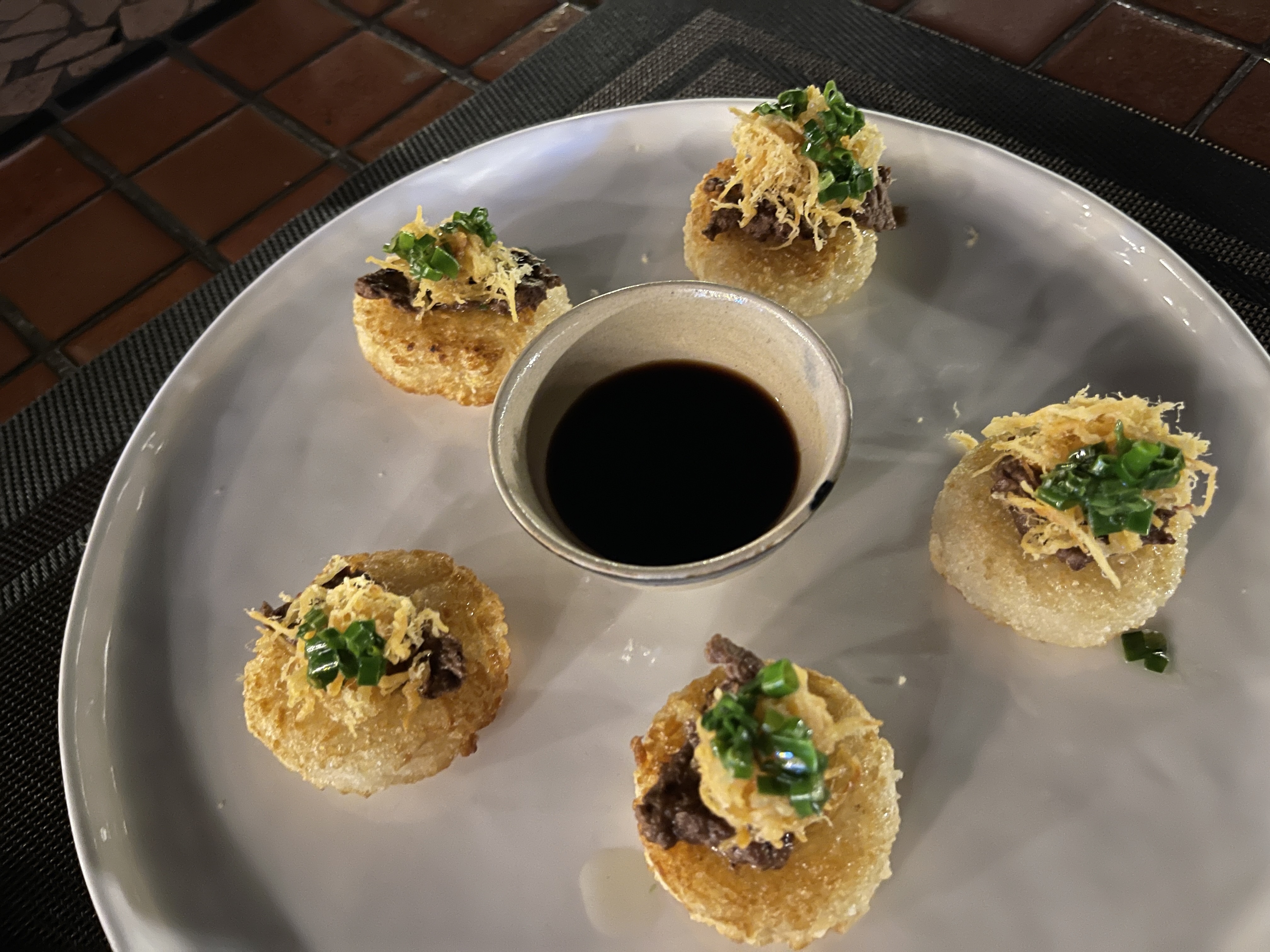 A dish of ‘xôi chiên’ served at Chuon Chuon Bistro and Bar in Phu Quoc, Vietnam. Photo: Dong Nguyen / Tuoi Tre News