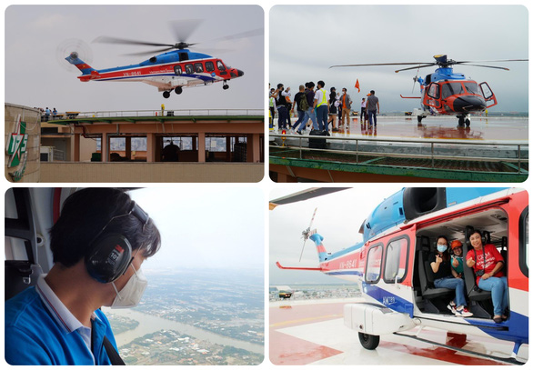 Views of Ho Chi Minh City seen from a helicopter.