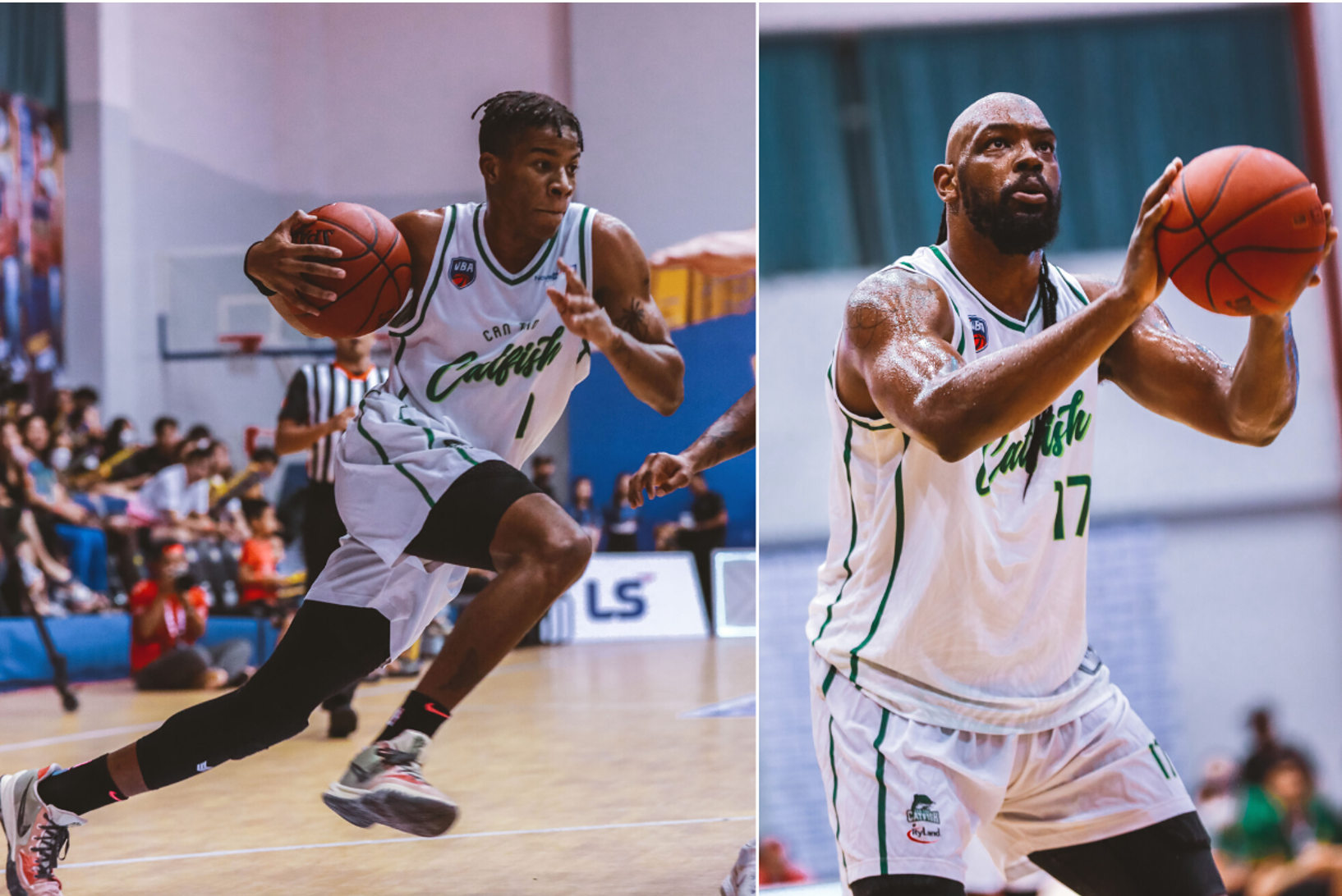 Bueno Amaury (L) and DeAngelo Hamilton of Cantho Catfish. Photo: VBA