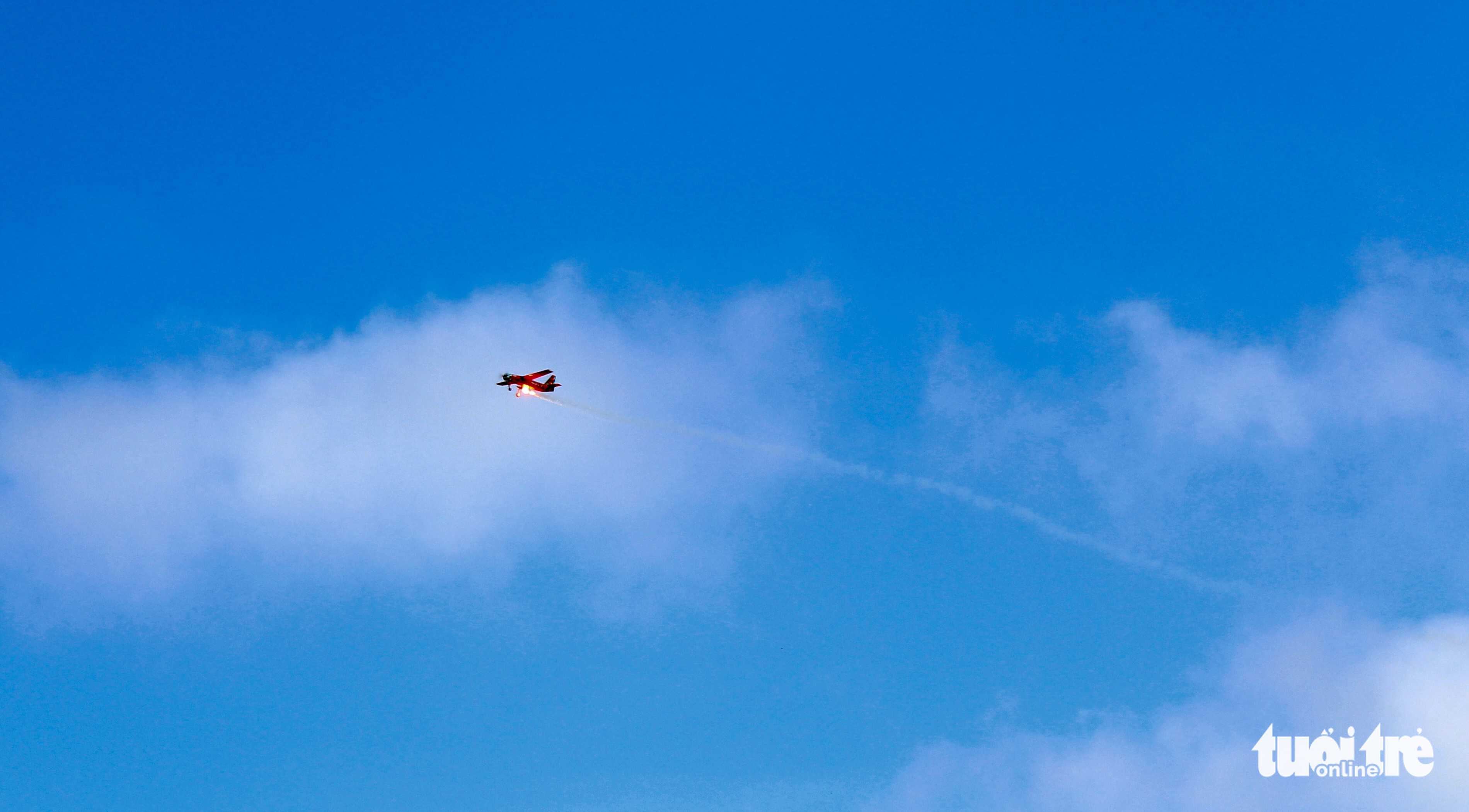 A drone controlled by the reactionary group during a drill in Dak Lak Province, Vietnam, November 25, 2022. Photo: Trung Tan / Tuoi Tre