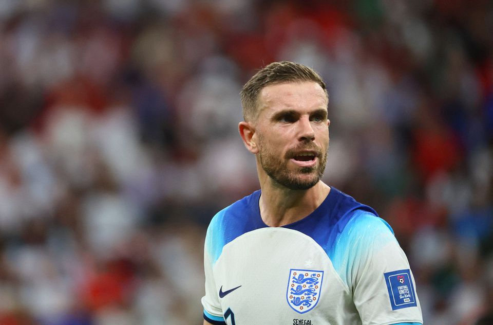 Soccer Football - FIFA World Cup Qatar 2022 - Round of 16 - England v Senegal - Al Bayt Stadium, Al Khor, Qatar - December 4, 2022 England's Jordan Henderson. Photo: Reuters