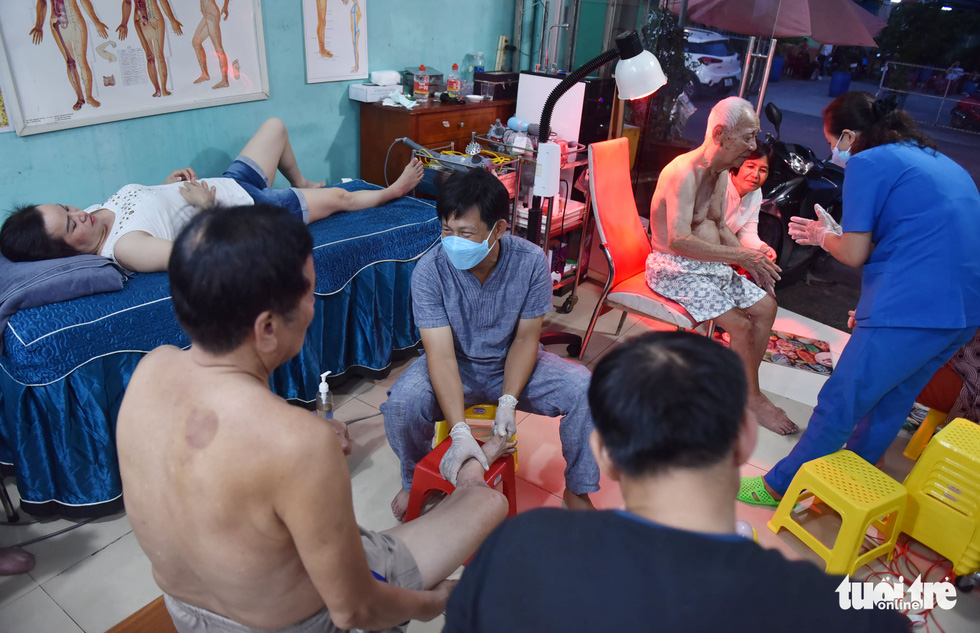 After their official working hours at a hospital in Thu Duc City, Huy and Nga head home for their evening shift at 63 Man Thien Street.