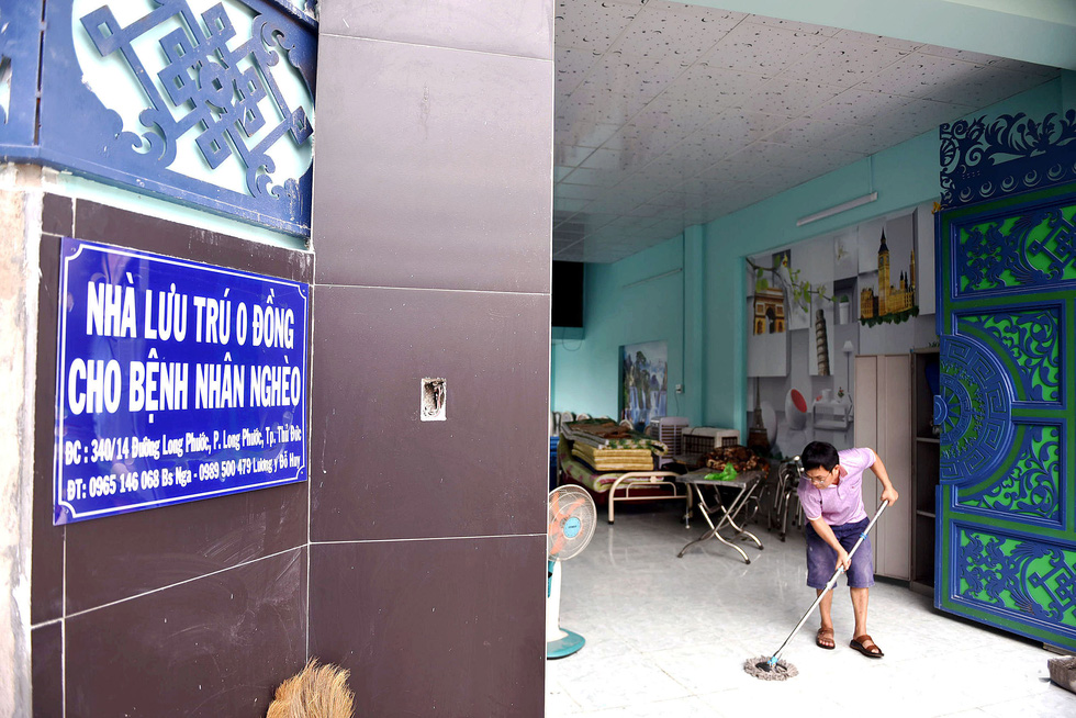 A sign on the wall reads ‘Free accommodation for poor patients’.