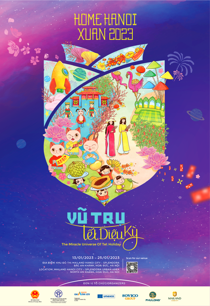 A poster of the flower street named Home Hanoi Spring 2023 to be held in the Splendora urban area of Hoai Duc District, west of Hanoi downtown. Photo: Home Hanoi Spring 2023