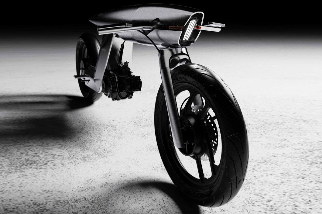 Bandit9 described its newly-launched EVE Odyssey as a bike that 'brings order to complexity' by enclosing its entire lighting system, steering, gas tank and seat into a sophisticated unibody.' Photo: Courtesy of Bandit9 Motors