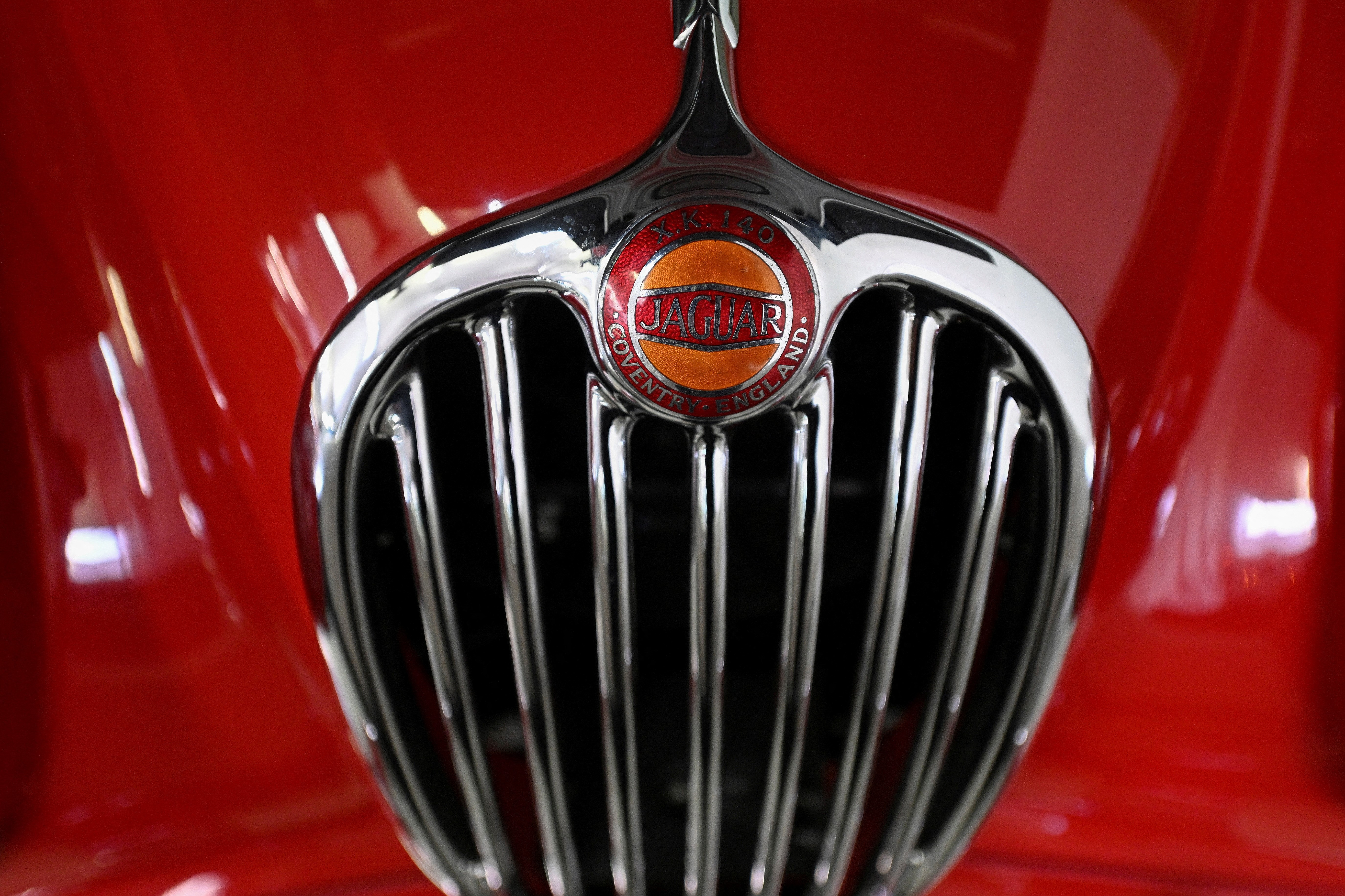 A detail of a car from the classic car collection of Florian Zimmermann, owner of over 300 classic cars, in a warehouse in Lindau, Germany, April 5, 2023. Photo: Reuters
