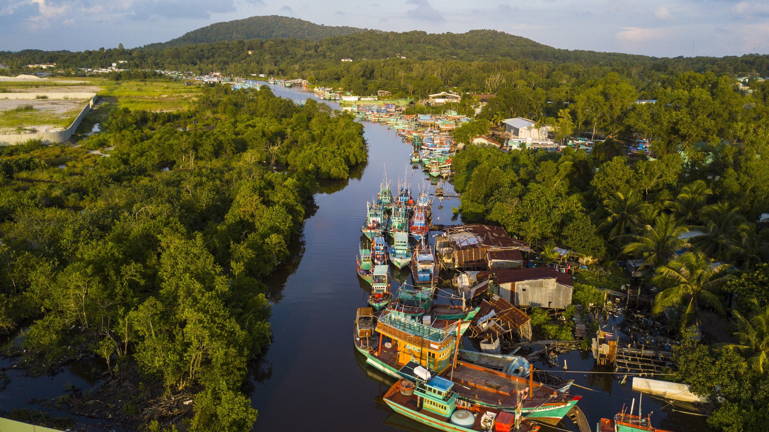 Boats are seen at a fishing village in Duong To Commune, Phu Quoc Island. Photo: Quang Dinh