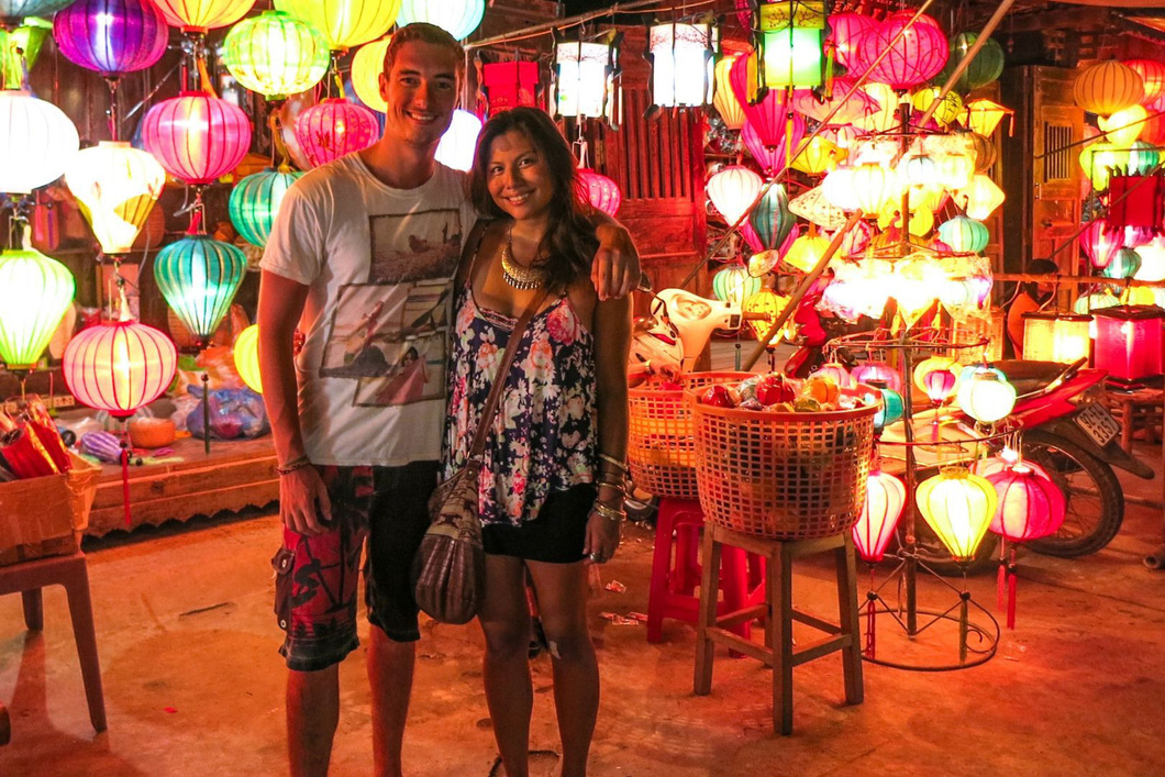 Rogers and Faustino enjoy Hoi An. Photo: Courtesy of Rogers and Faustino