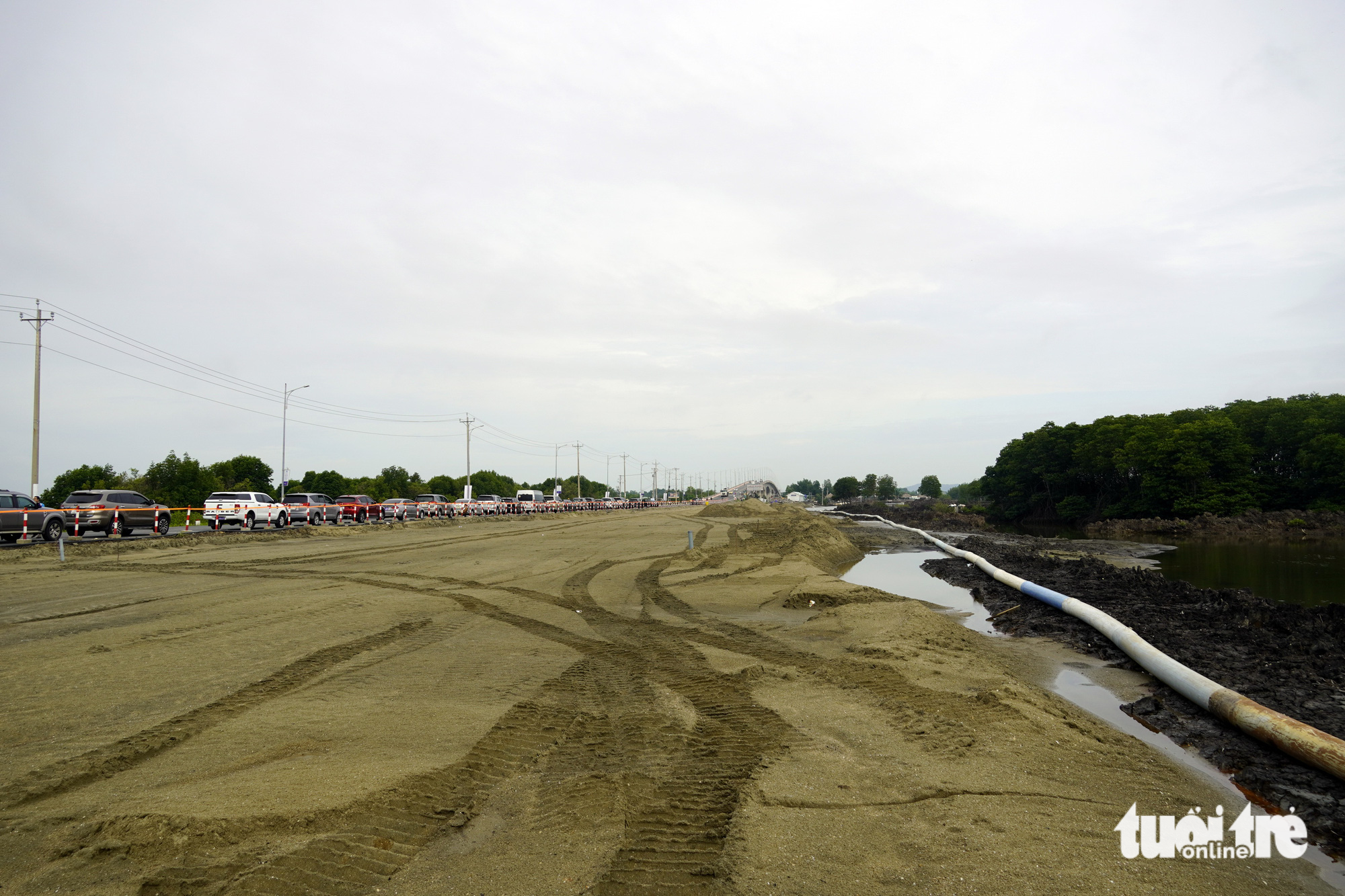 The expanded part of a section of Road 994 in Ward 12, Vung Tau City, Ba Ria-Vung Tau Province. Photo: Dong Ha / Tuoi Tre
