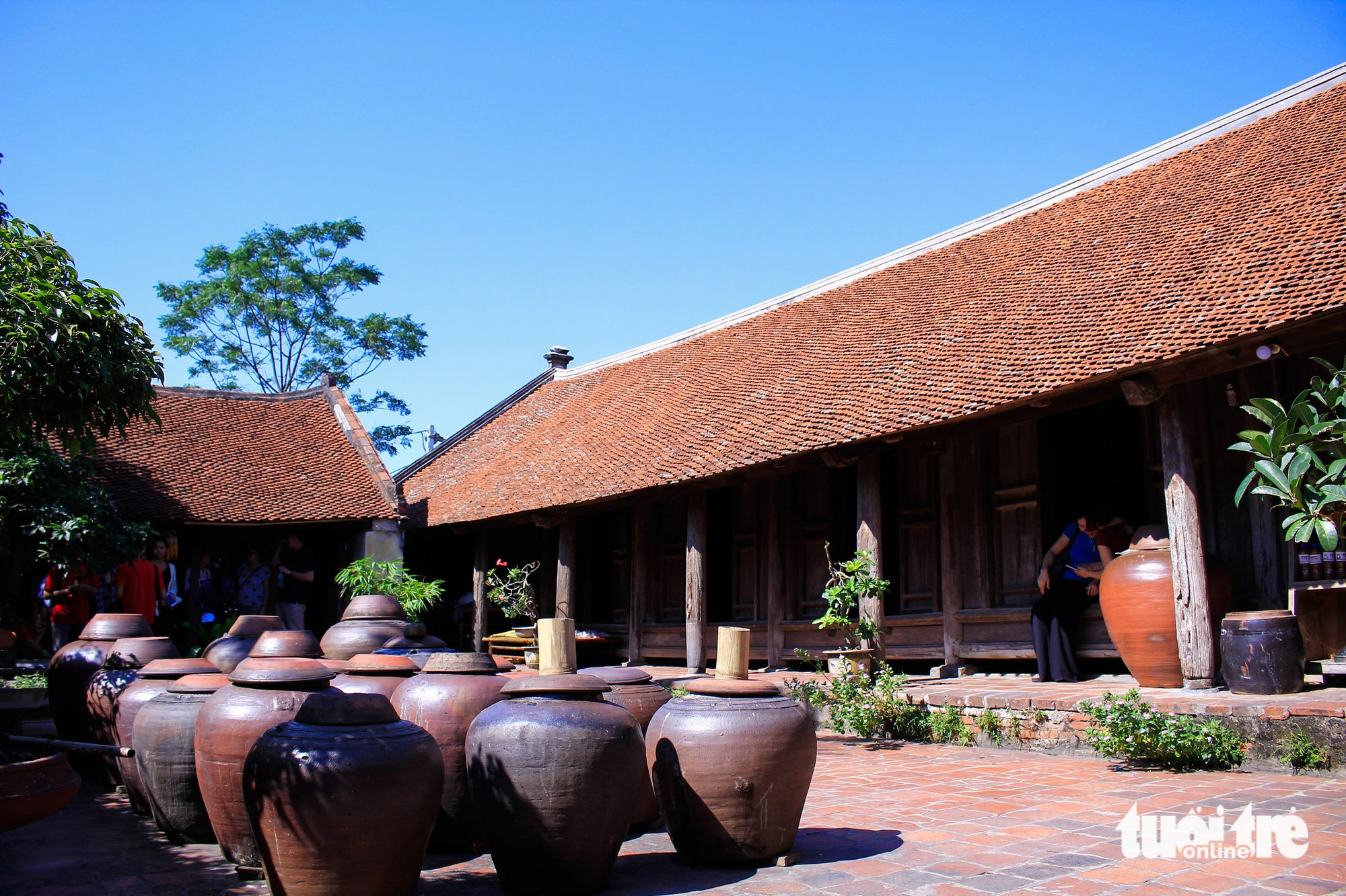 Hundred-year-old houses remain intact at Duong Lam Ancient Village in the Hanoi s