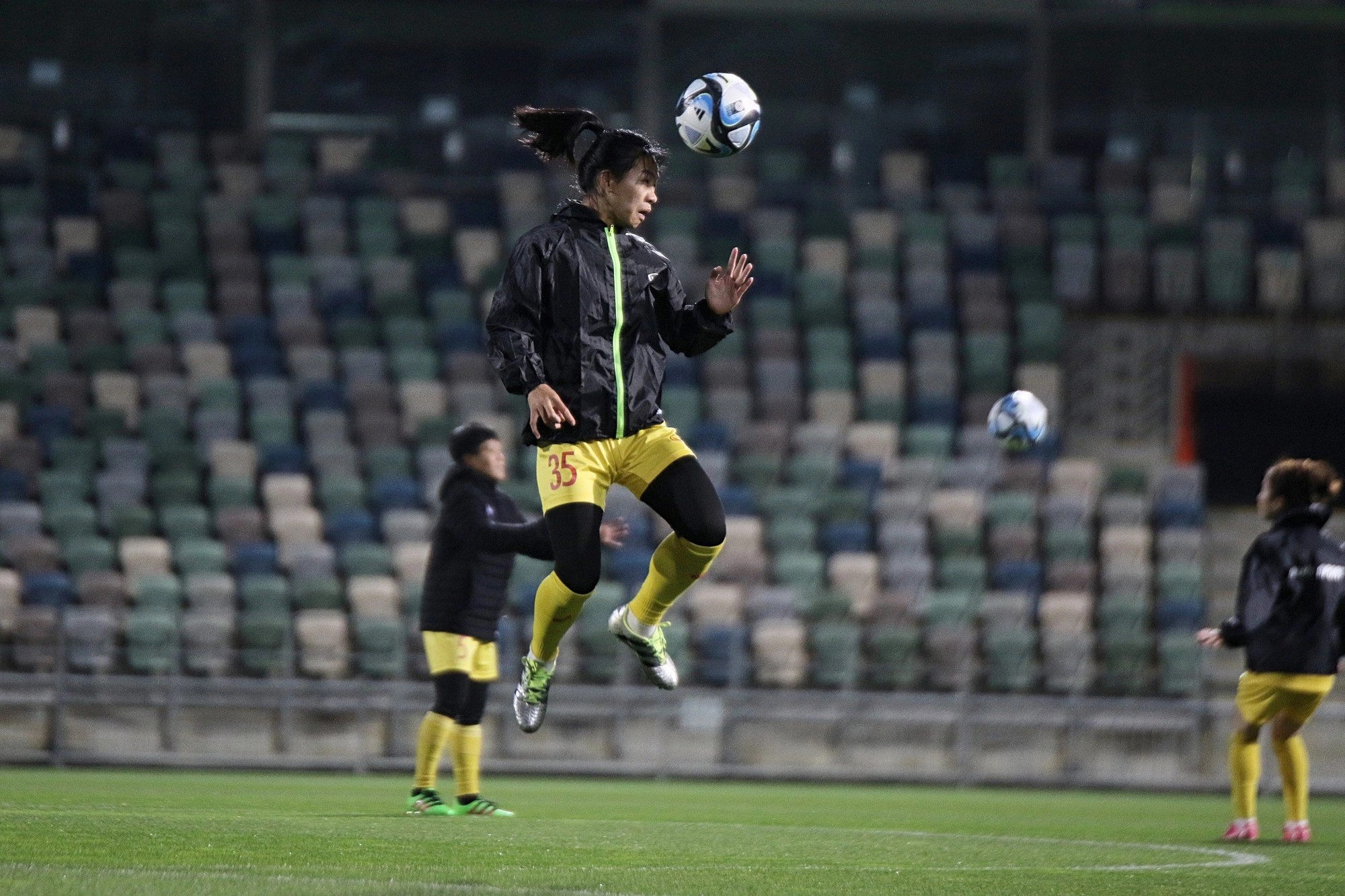  Vietnamese players train for the 2023 FIFA Women’s World Cup in New Zealand, July 6, 2023. Photo: Vietnam Football Federation