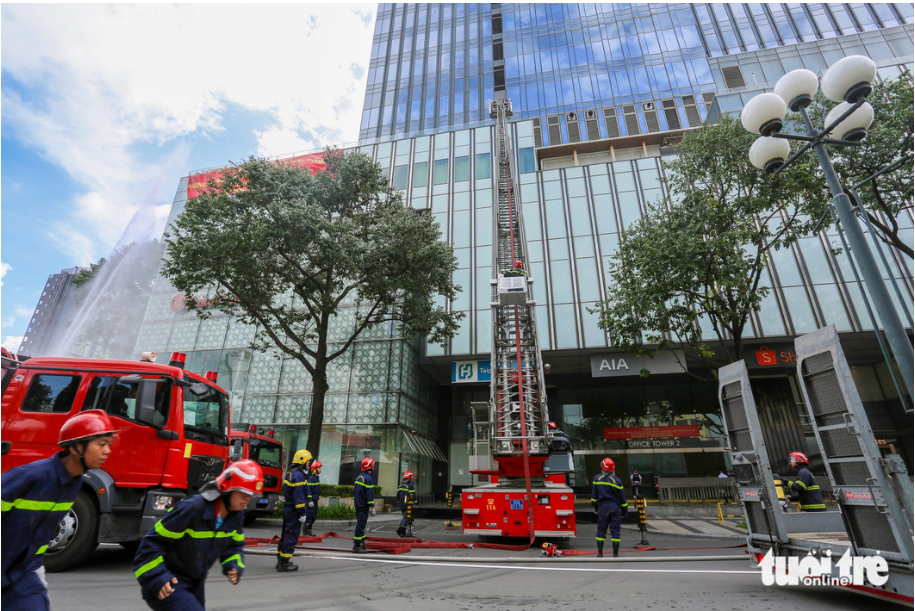 Firefighters from the District 1 Police and staff from District 1 Hospital and the District 1 Red Cross Society are also mobilized.