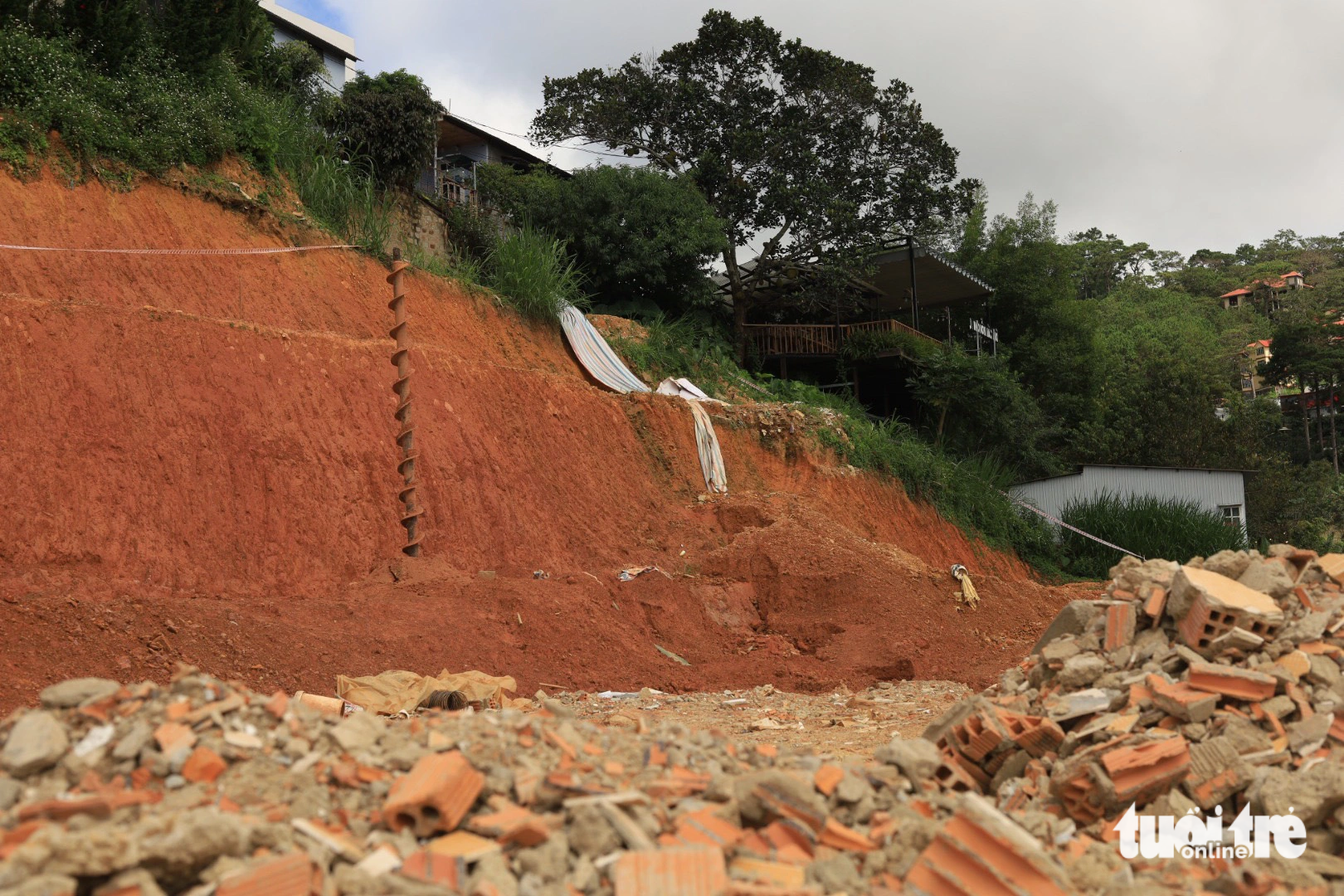 The construction site of the Da Lat Flower Valley housing project in Da La City, Lam Dong Province, Vietnam, August 13, 2023. Photo: Pham Dinh Tien / Tuoi Tre