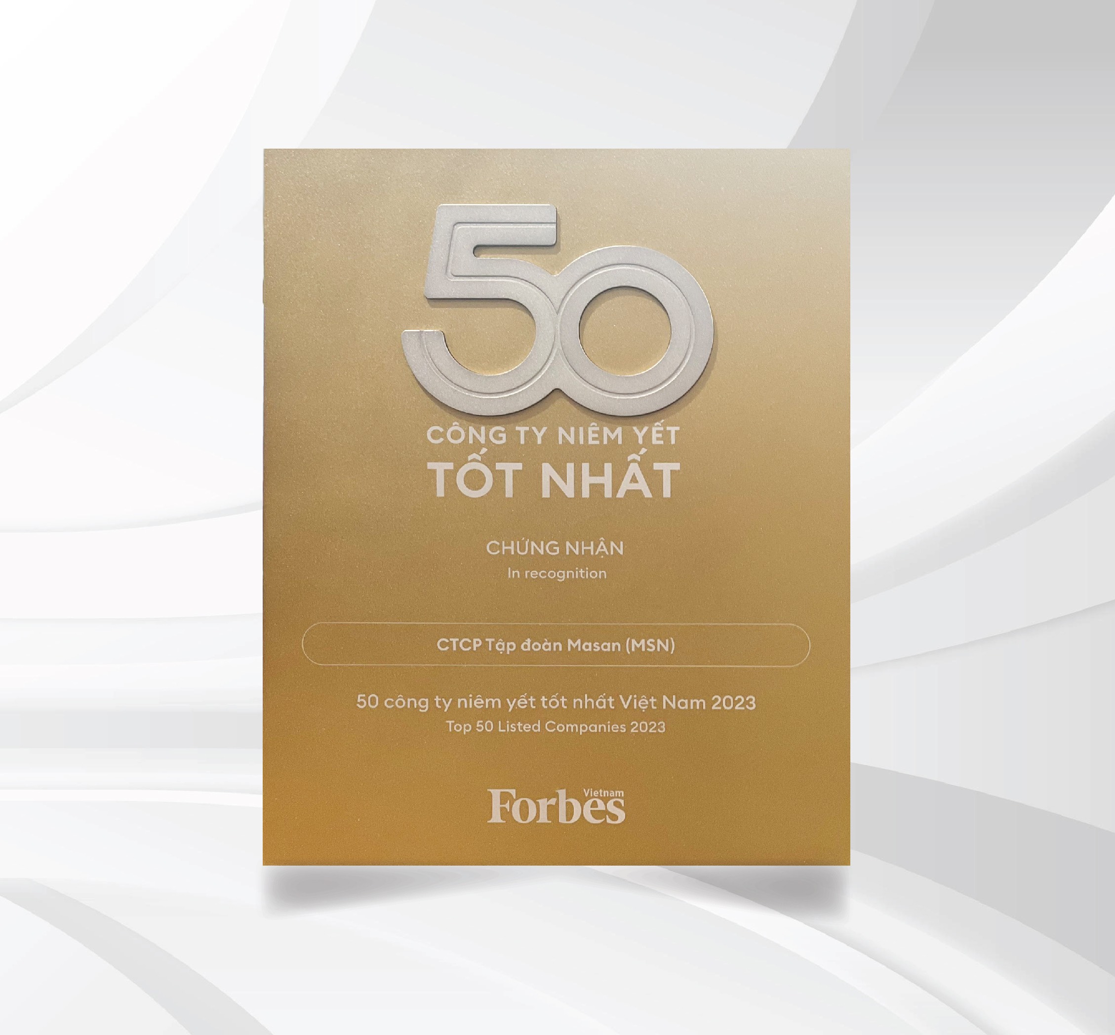 Certification of Masan being among Forbes’ ‘Top 50 Listed Companies’  