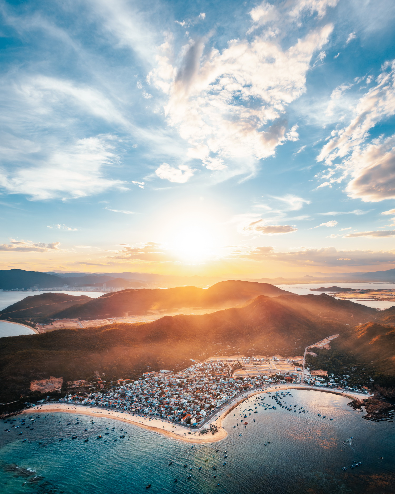 A photo by Benjamin Tortorelli capturing Nhon Hai Village in Quy Nhon City, central Vietnam.