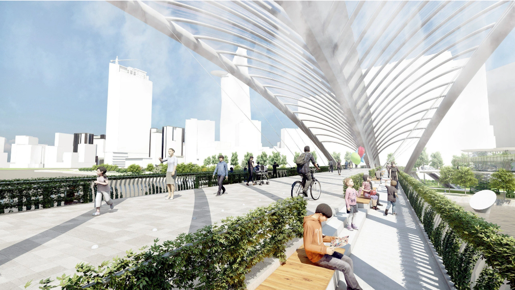 One end of the bridge will be in the Thu Thiem New Urban Area in Thu Duc City.