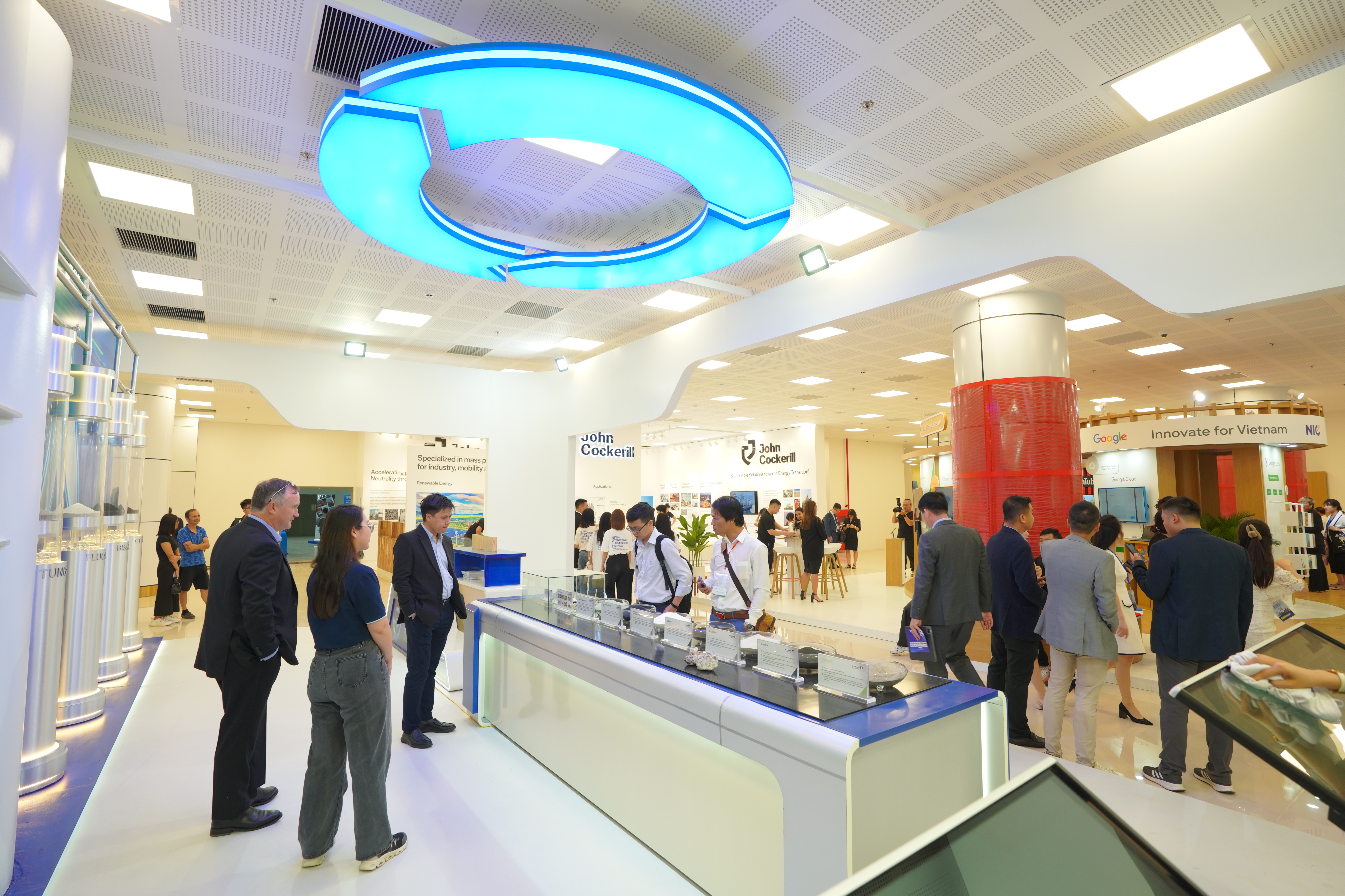 A booth of Masan High-Tech Materials at the Vietnam International Innovation Expo 2023 (VIIE 2023).