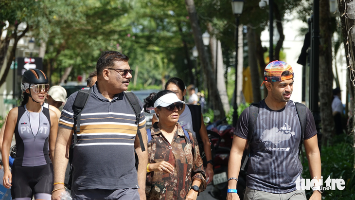 A high number of foreigners participate in the BIM Group Ironman 70.3. Photo: Chi Cong / Tuoi Tre