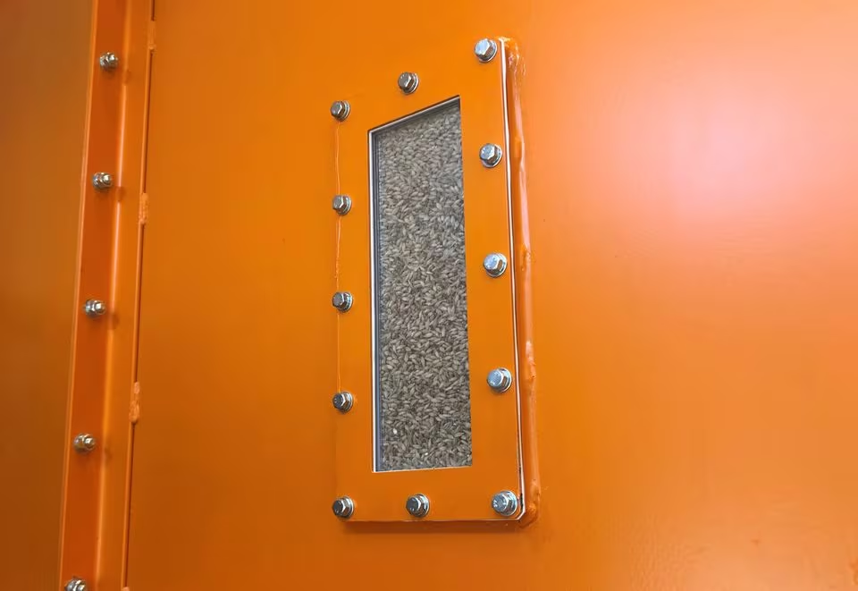 A container for the malted barley used to make whisky is pictured at a distillery in Shizuoka, Shizuoka Prefecture, Japan October 25, 2023. Photo: Reuters