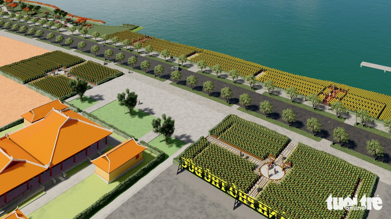 Thu Duc City is in the process of embellishing the Saigon River bank to make the area attractive to dwellers and travelers. Photo: Thu Duc City People’s Committee