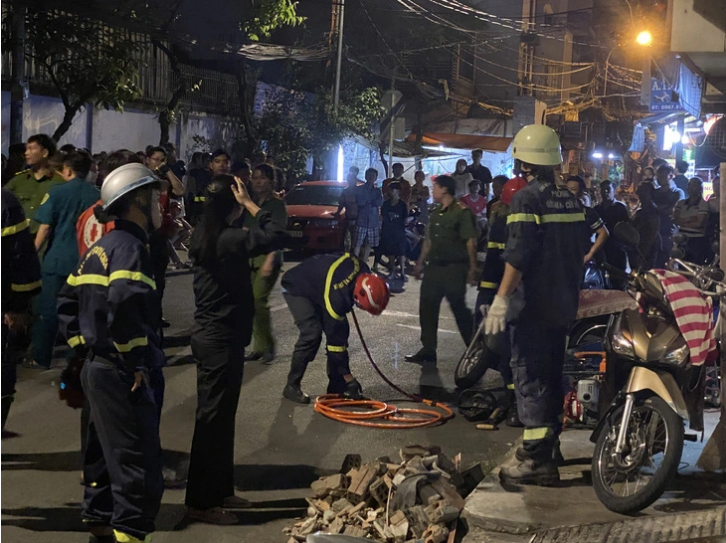 Rescuers work overnight to save the man.