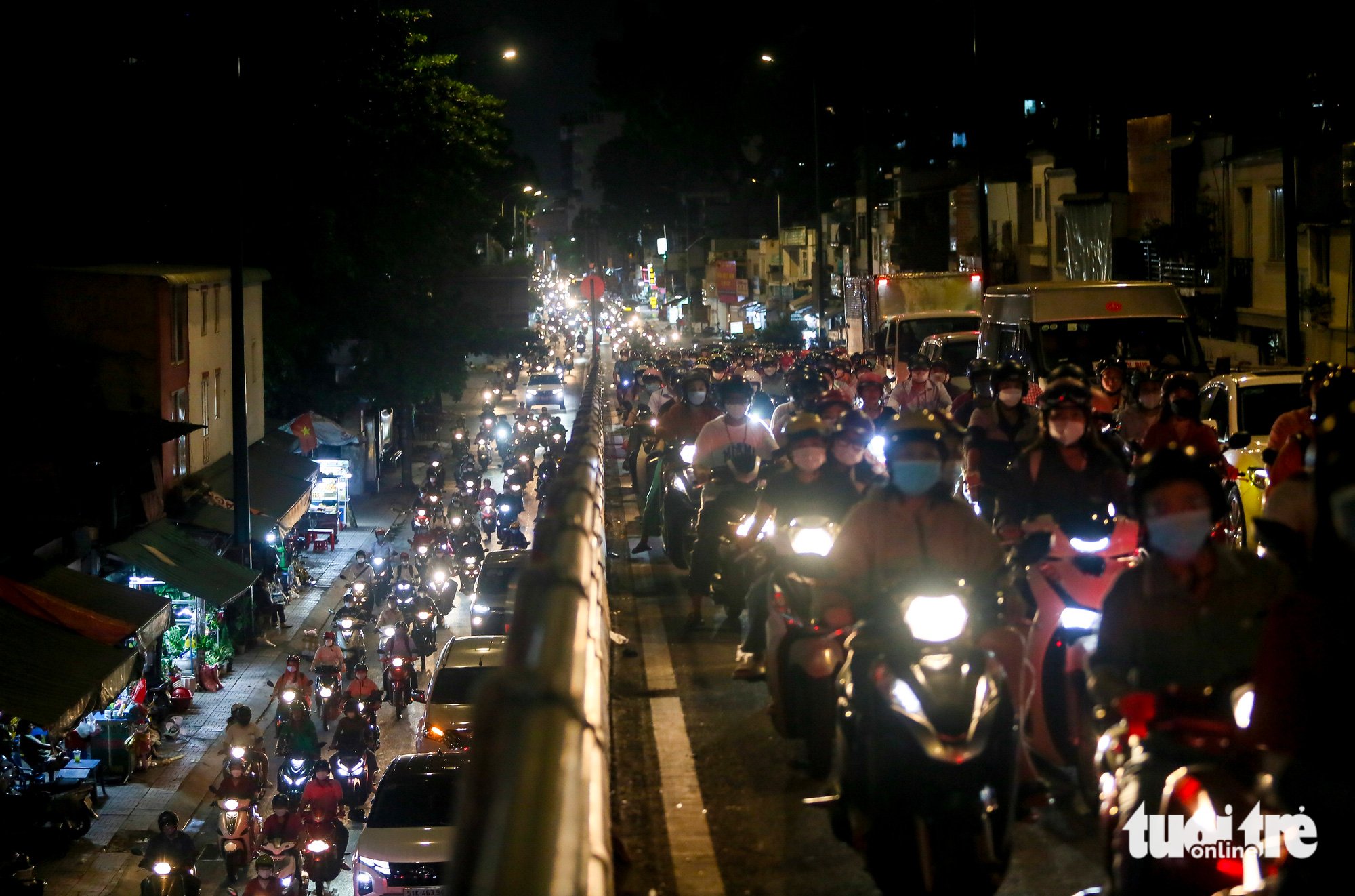 A traffic jam on Nguyen Kiem Street in Ho Chi Minh City. Photo: Thu Dung / Tuoi Tre