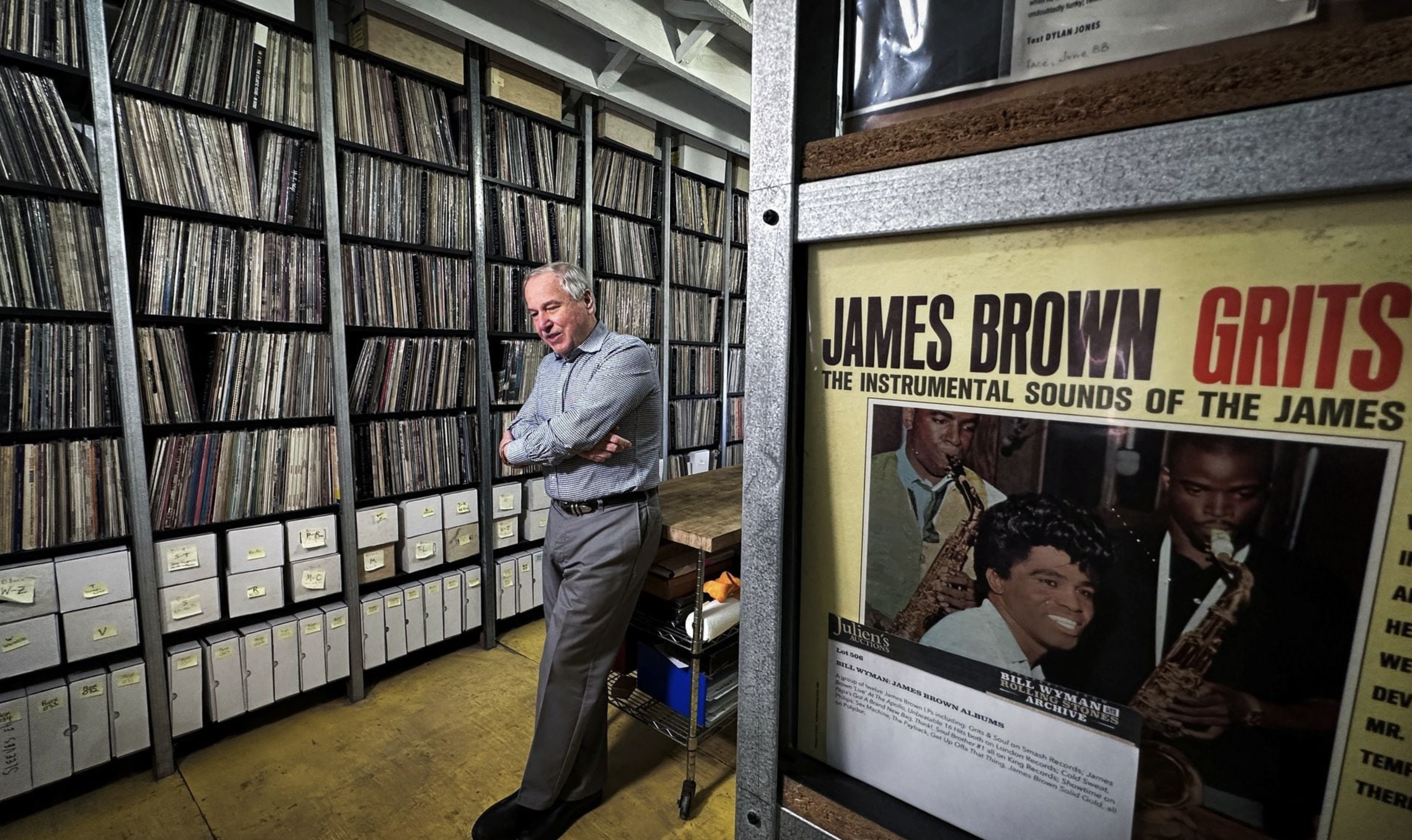 Bob George, Co-Founder and Director of the Archive of Contemporary Music, one of the largest vinyl record collections in the world that is seeking a new home, poses for a picture during an interview with Reuters in the Archive's present location in Staatsburg, New York, U.S., January 31, 2024. Photo: Reuters