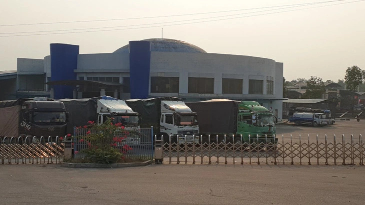 A part of the Lao Bao International Border Gate in Quang Tri Province, northern Vietnam, is seen in this image. Photo: Quoc Nam / Tuoi Tre