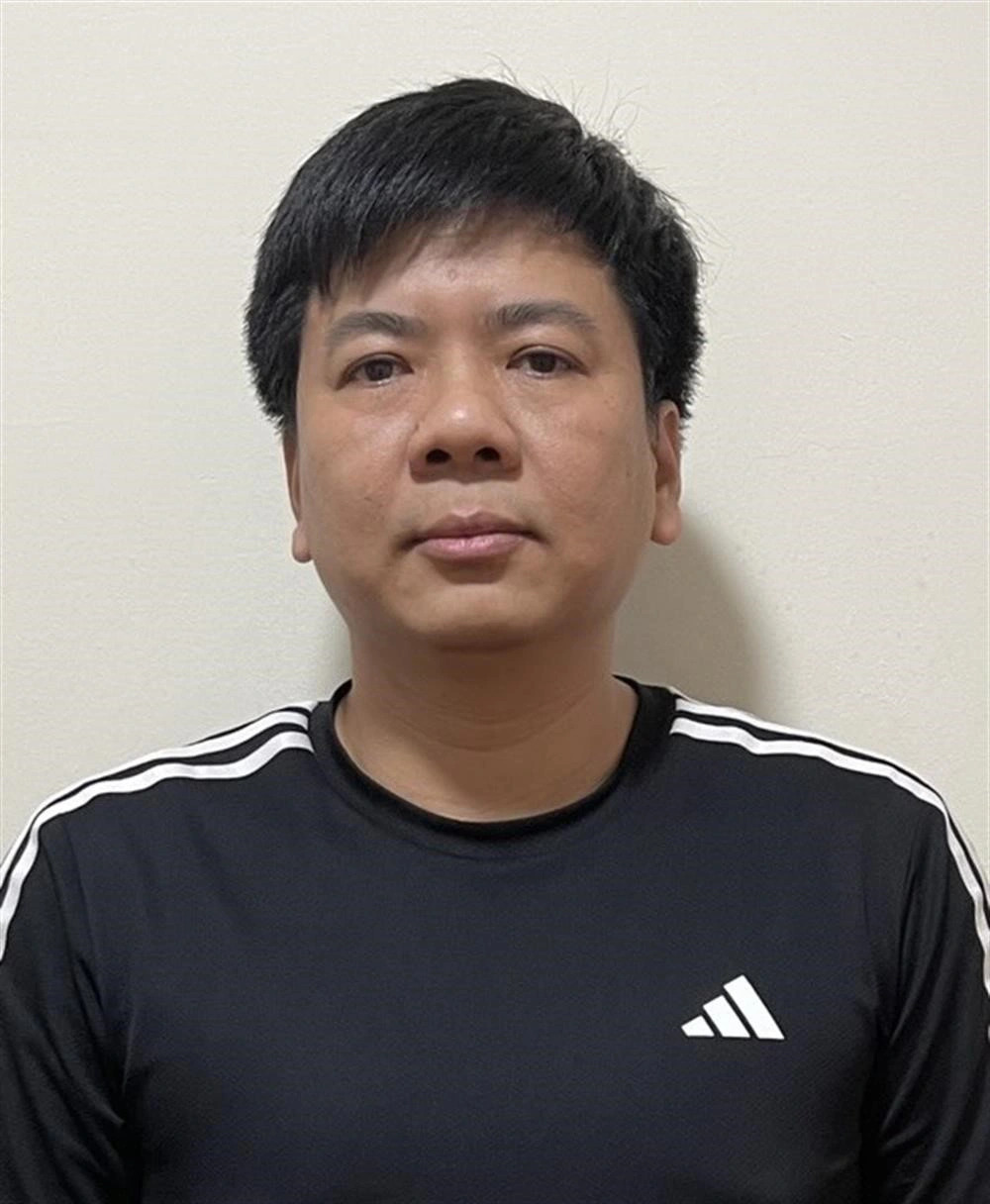 Nguyen Ngoc Thuy, alias Shark Thuy, is seen at a police agency. Photo: Supplied