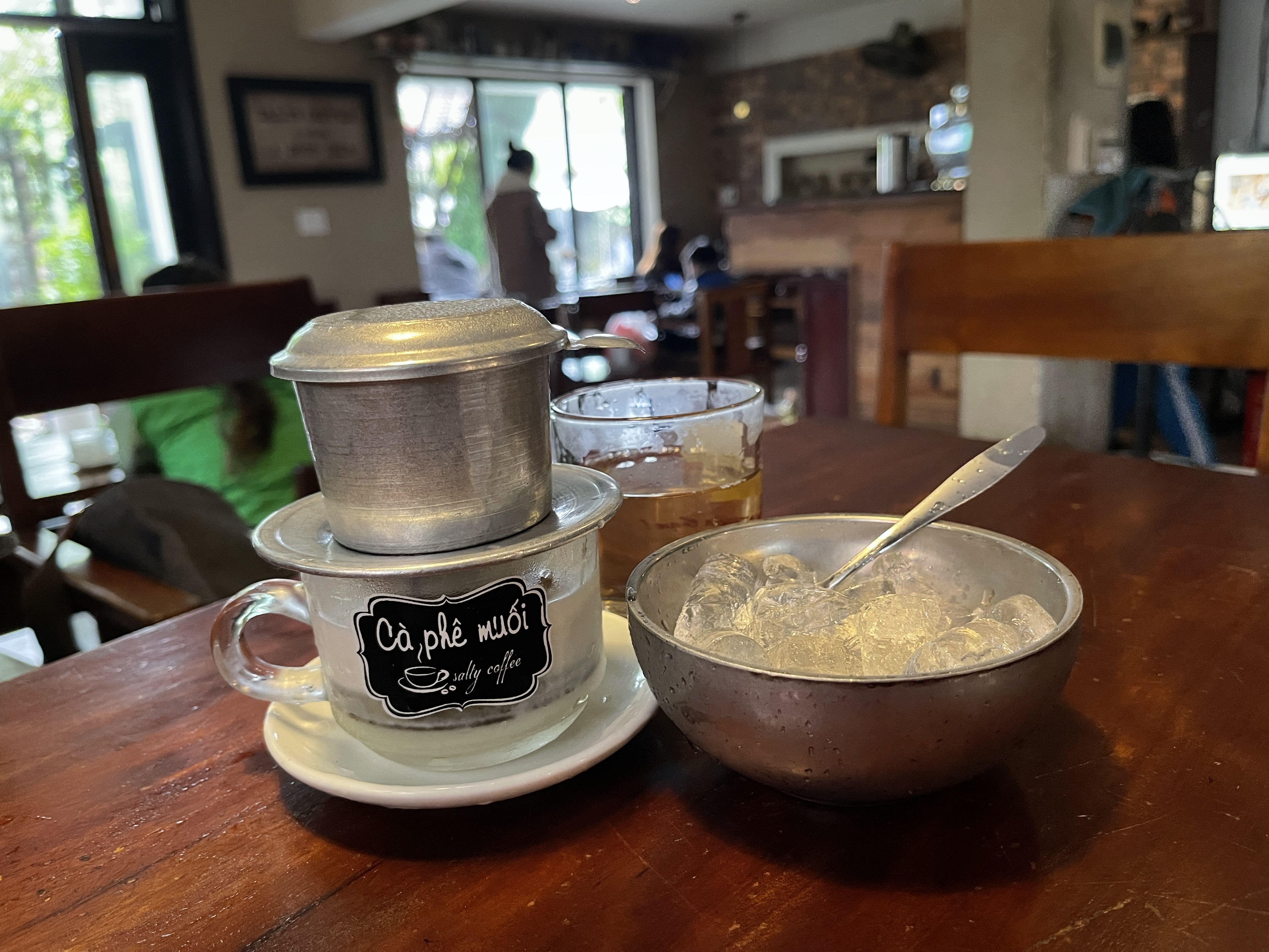 ‘Cà phê muối’ is served at 142 Dang Thai Than Street, Hue City, Vietnam. Photo: Dong Nguyen / Tuoi Tre News