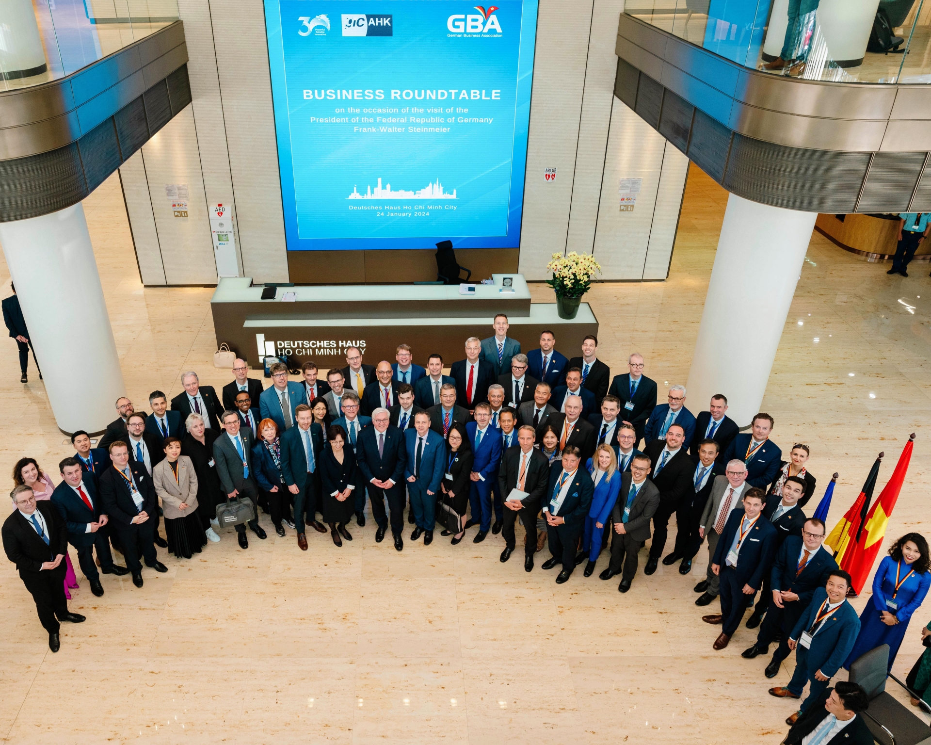 A business roundtable between German President Frank-Walter Steinmeier and the German business community in Vietnam