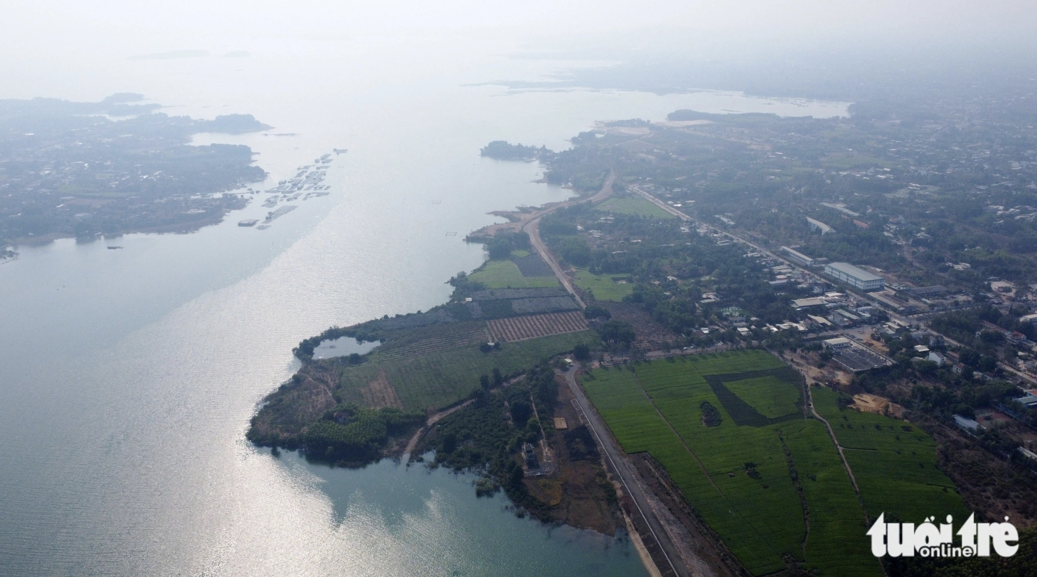 A peaceful view of Tri An Lake in Dong Nai Province, southern Vietnam. Photo: A Loc / Tuoi Tre