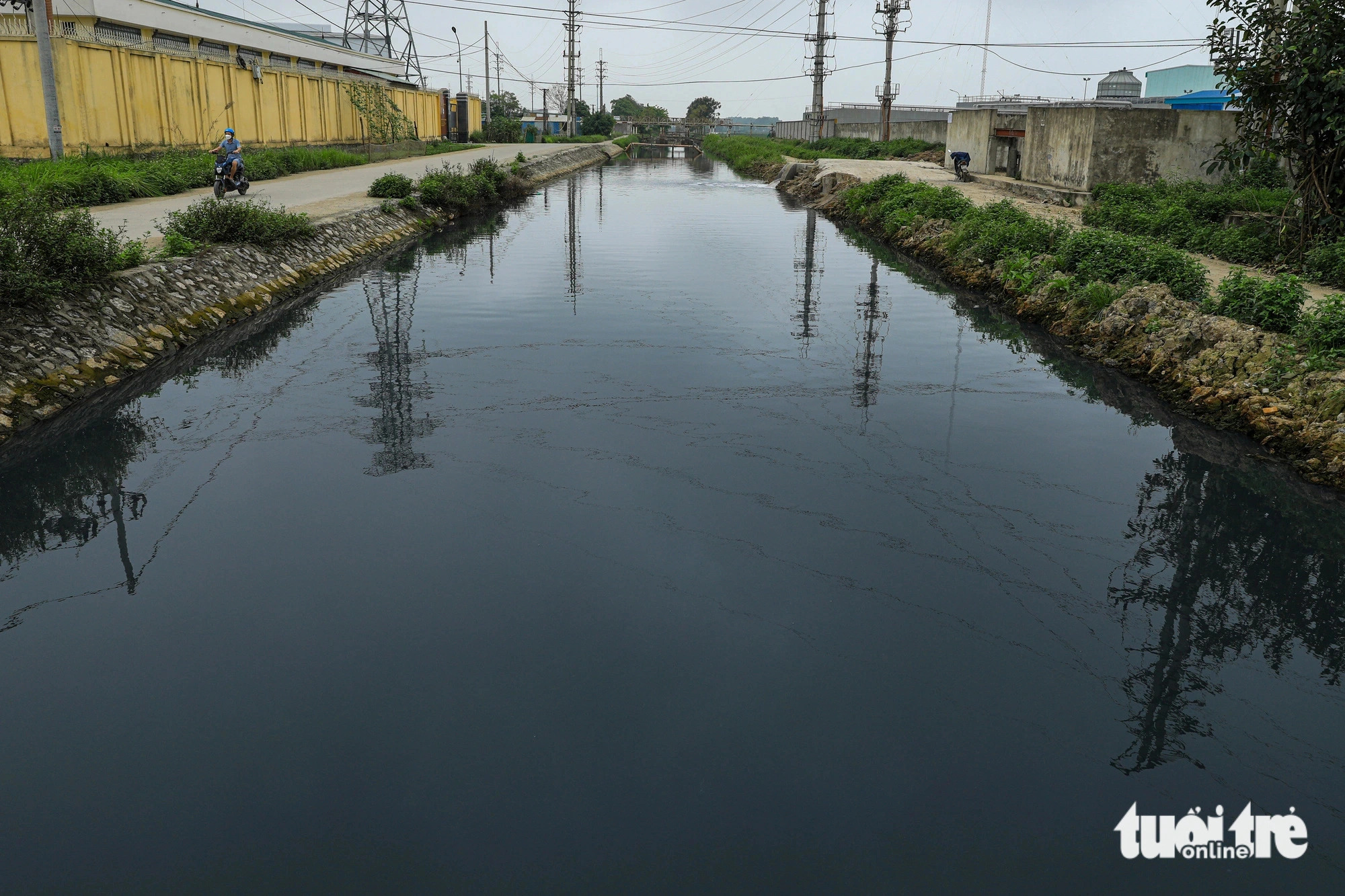 No creatures can survive in such a polluted channel. Photo: Tuoi Tre