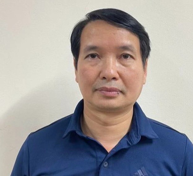 Pham Thai Ha at the police station. Photo: Ministry of Public Security