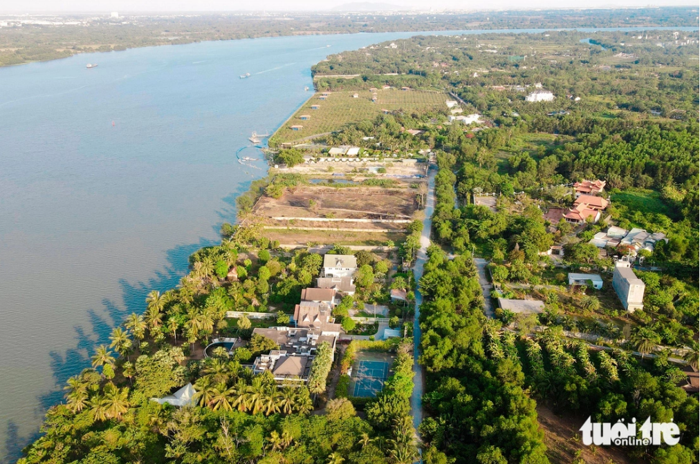 Rio Glamping and A New Day Glamping were also found to have encroached on the river bed. Photo: Phuong Nhi / Tuoi Tre