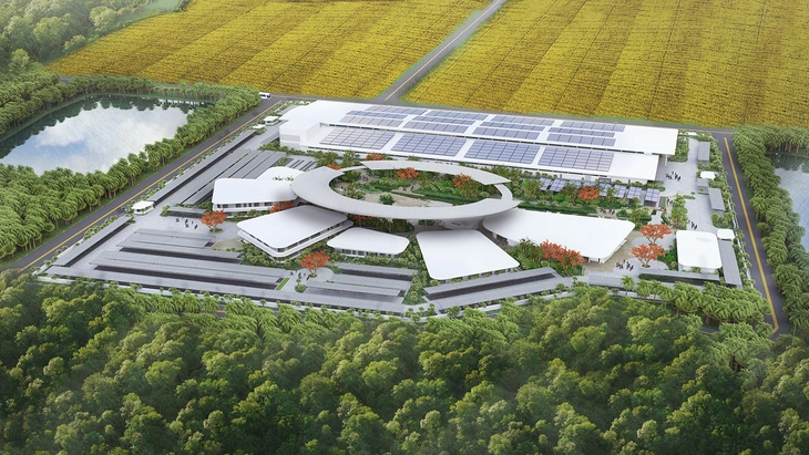 A solar-powered factory of Denmark-based Pandora, the world’s largest jewelry brand, in Thailand