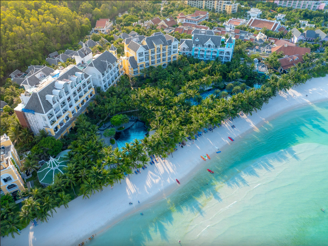 An aerial view of Kem Beach.