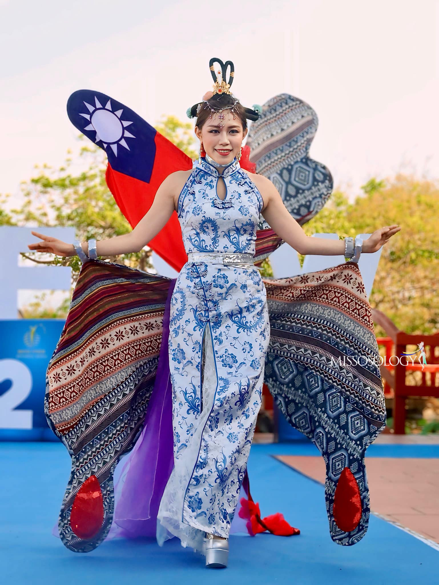 A vibrant Taiwanese design showcases ceramic and brocade motifs at the Miss & Mister Fitness Supermodel World 2024 in Ba Ria-Vung Tau Province, southern Vietnam, May 12, 2024. Photo: Missosology