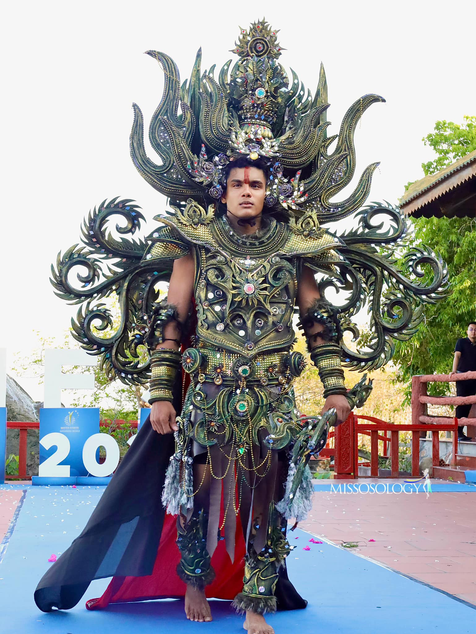 Sri Lanka’s outfit, inspired by King Ravana, clinches the best national costume award at the Miss & Mister Fitness Supermodel World 2024 in Ba Ria-Vung Tau Province, southern Vietnam, May 12, 2024. Photo: Missosology