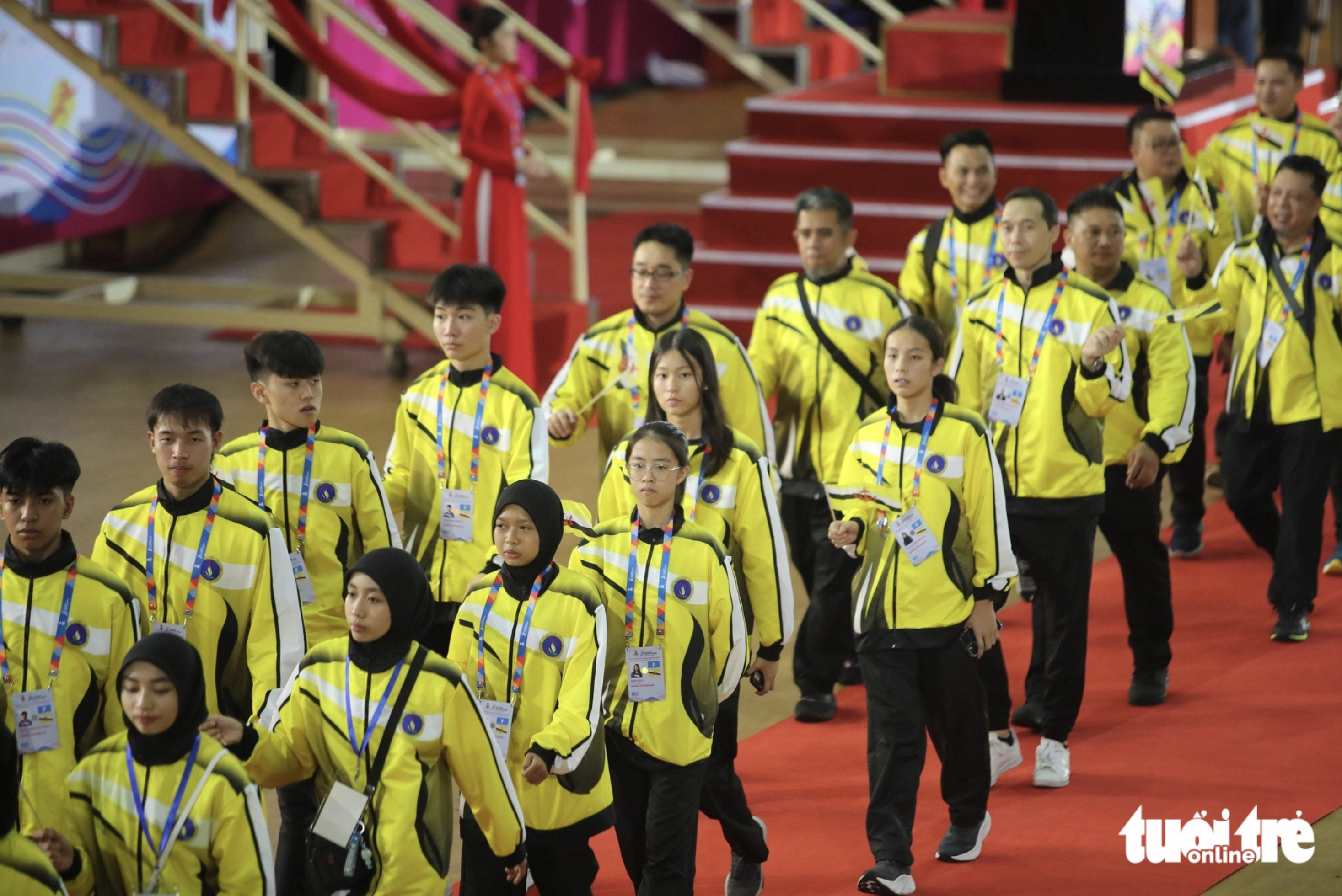 A team from Brunei parades at the opening ceremony of the 13th ASEAN Schools Games in Da Nang City, central Vietnam. Photo: Doan Nhan / Tuoi Tre