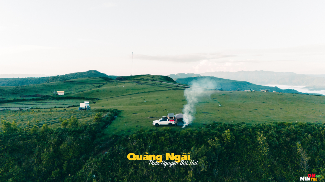 The pickup truck of Nguyen Ngoc Minh and his family is seen at a destination in Vietnam. Photo: Nguyen Ngoc Minh