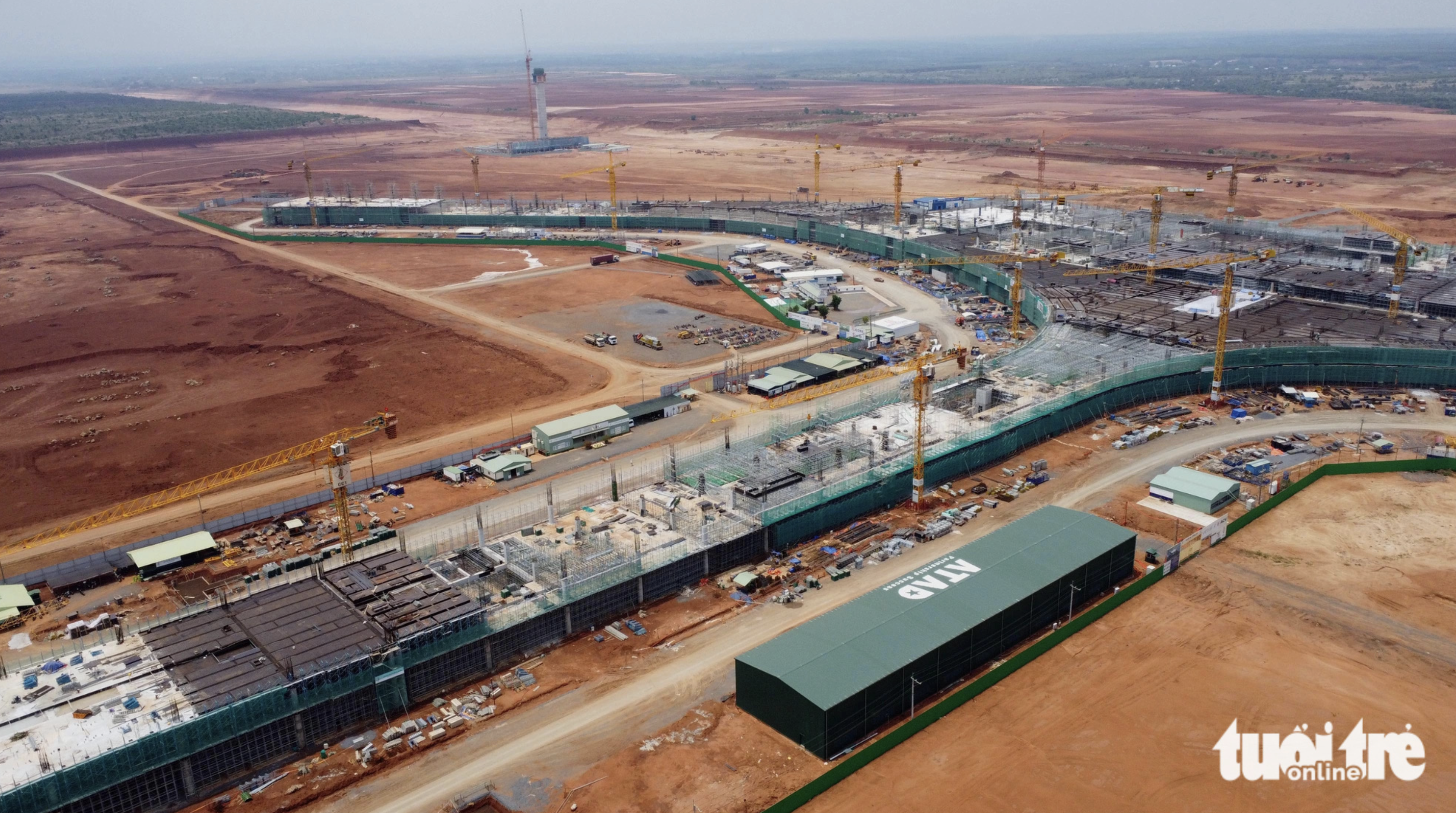 As of May 22, the passenger terminal of the Long Thanh International Airport project had its concrete girders completed. Photo: A Loc / Tuoi Tre