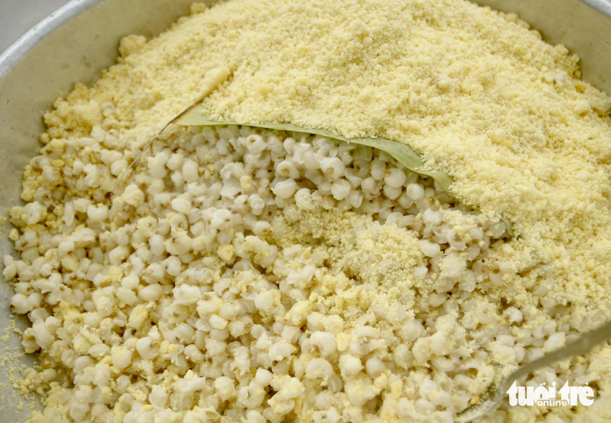Le’s corn sticky rice. Photo: Ho Lam / Tuoi Tre