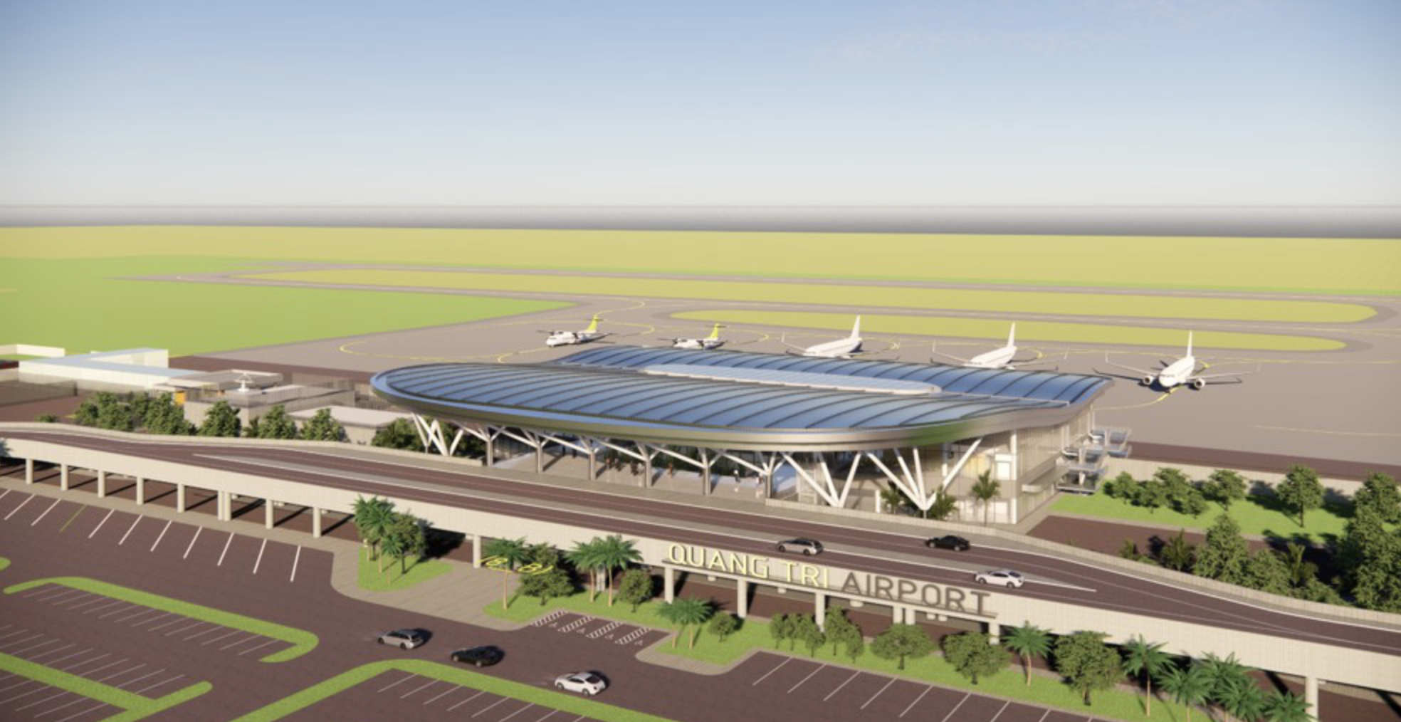 An artist’s impression of Quang Tri Airport. Photo: T&T Group