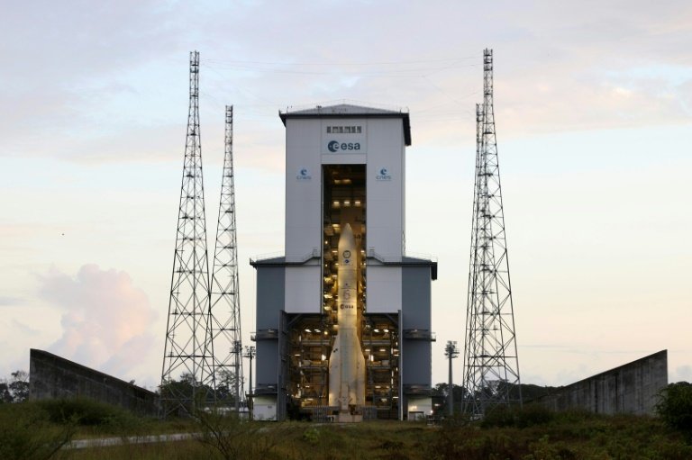  Europe's Ariane 6 rocket ahead of blastoff in French Guiana. Photo: AFP