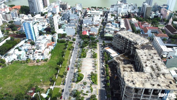 The Golden Square project (R) in Da Nang City. Photo: Doan Cuong / Tuoi Tre